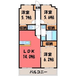 駅東公園前駅 徒歩22分 5階の物件間取画像